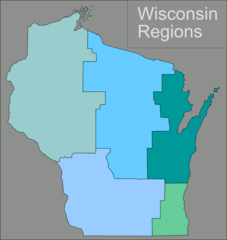 Wisconsin Regions Map