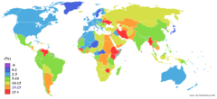 World Inflation Rate Map 2007