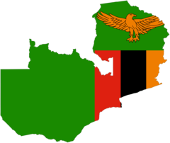 Zambia Flag Map