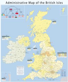 Administrative Geography Of The British Isles With Postcode Areas