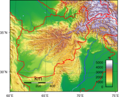 Afghanistan Topography