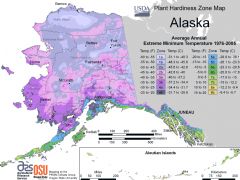 Alaska Plant Hardiness Zone Map