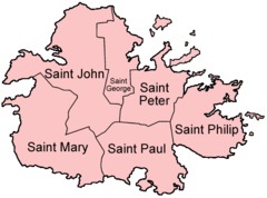 Antigua Parishes English