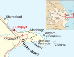 Azerbaijan Map Sumqayit