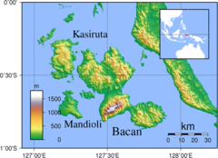 Bacan Topography