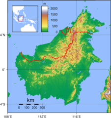 Borneo Topography