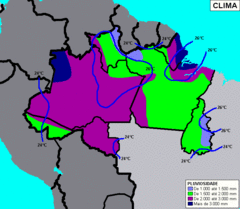 Brazil Norte Climate Map