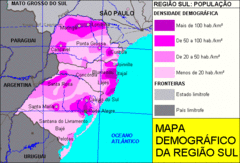 Brazil Sul Demographic Map