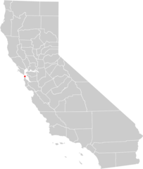 California County Map (san Francisco County Highlighted)