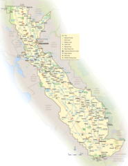 California Map Central Valley