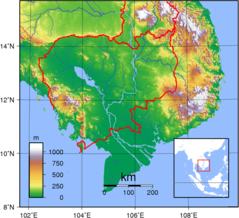 Cambodia Topography