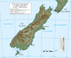 Carte Ile Du Sud Nz