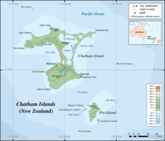 Chatham Islands Map Topo En