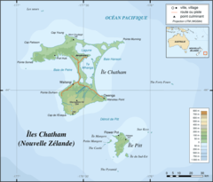 Chatham Islands Map Topo Fr