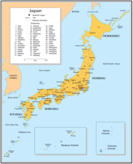 Cities of Japan Map