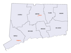 Connecticut Counties Map