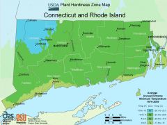 Connecticut Plant Hardiness Zone Map