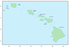 Counties Map of Hawaii