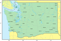 Counties Map of Washington