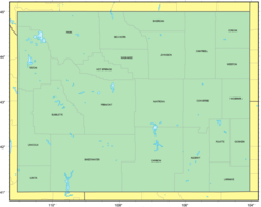 Counties Map of Wyoming