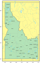 Counties Map of Idaho