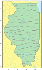 Counties Map of Illinois