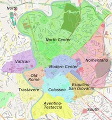 Districts of Rome Map