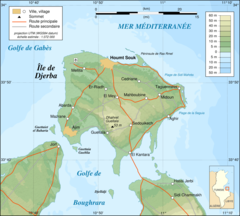 Djerba Topographic Map Fr