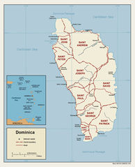 Dominica Political Map