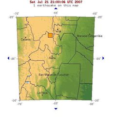 Earthquake Jujuy, Argentina