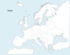 Europe Countries Map Blank