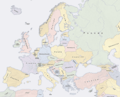 Europe Countries Map Local Lang 1