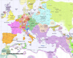 Europe Political Map 1600