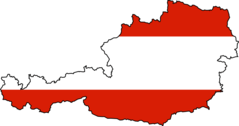 Flag Map of Austria