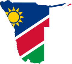 Flag Map of Namibia