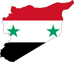 Flag Map of Syria