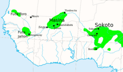 Fula Jihad States Map General C1830