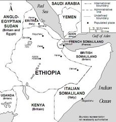 Horn of Africa And Southwest Arabia  Mid 1930s