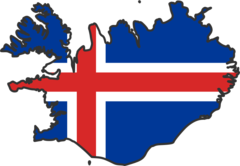 Iceland Flag Map