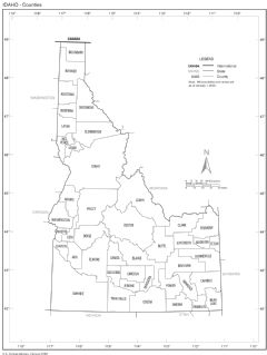 Idaho Counties Map