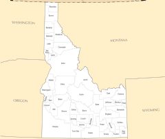 Idaho County Map