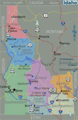 Idaho Regions Map