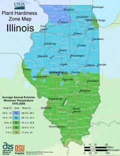 Illinois Plant Hardiness Zone Map