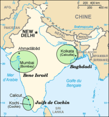 Indian Jews Communities Map Fr