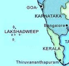 Indien Karta Lakshadweep