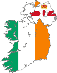 Ireland Flag Map