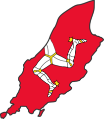 Isle of Man Flag Map