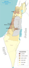 Israel Population Density Map