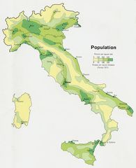 Italy Population Map 1972