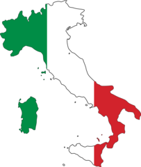 Italy Flag Map